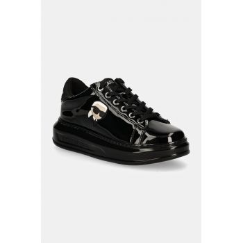 Karl Lagerfeld sneakers din piele KAPRI culoarea negru, KL62531U