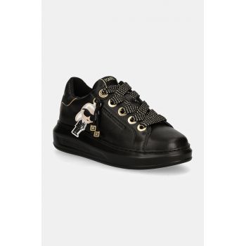 Karl Lagerfeld sneakers din piele KAPRI culoarea negru, KL62574F