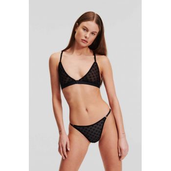 Karl Lagerfeld sutien culoarea negru, dantela, modelator, 246W2100