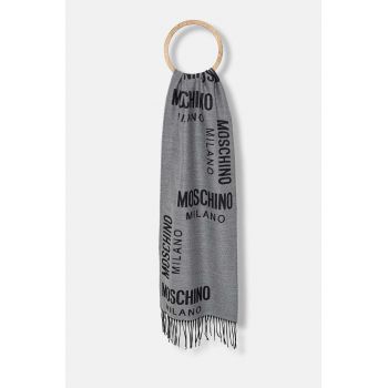 Moschino fular culoarea gri, modelator, M5805 50234