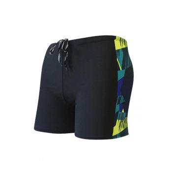 Pantaloni scurti de baie tip boxeri - barbati - imprimeu abstract - uscare rapida - EFAYN