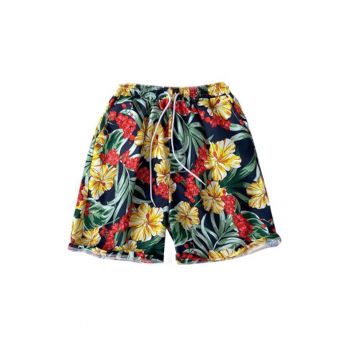 Pantaloni scurti de baie tip sort - barbati - imprimeu floral - uscare rapida - EFAYN