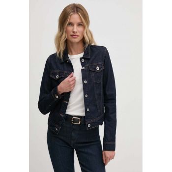 Pepe Jeans geaca SLIM JACKET femei, culoarea albastru marin, de tranzitie, PL402430AB2