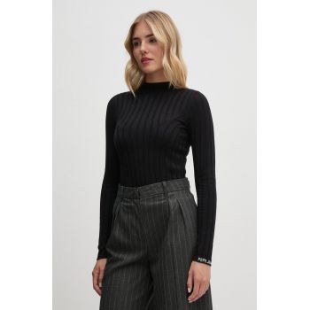 Pepe Jeans pulover IZABEL TURTLENECK femei, culoarea negru, PL702224