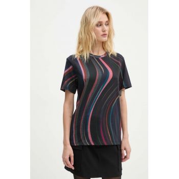 PS Paul Smith tricou din bumbac femei, culoarea negru, W2R.232V.NP4787