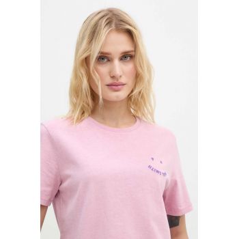 PS Paul Smith tricou din bumbac femei, culoarea roz, W2R.G799E.N21154