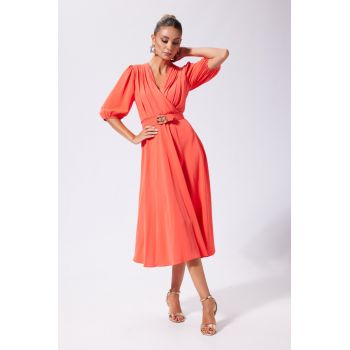 Rochie eleganta Selora Orange