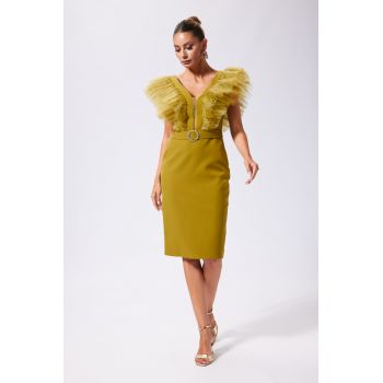 Rochie eleganta Yamada Olive