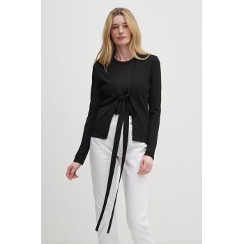 Sisley cardigan femei, culoarea negru, light, 1WTHM601X