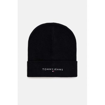 Tommy Jeans caciula culoarea negru, AW0AW16783 ieftina