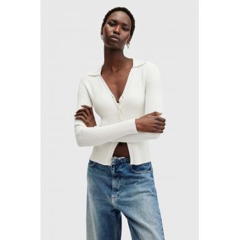 AllSaints cardigan CRUZ femei, culoarea alb, W105KB