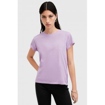 AllSaints tricou din bumbac ANNA femei, culoarea violet, W191JB