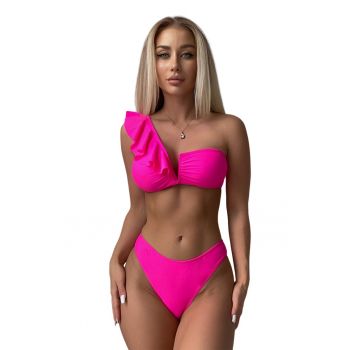 Costum de baie dama - 2 piese - model elegant cu bretea chic pe un umar - EFAYN