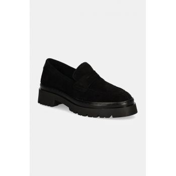 Gant mocasini din piele intoarsa Aligrey femei, culoarea negru, cu toc plat, 29573766 G00