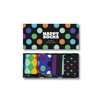 Happy Socks sosete 4-Pack Black Week Big Dot SXBDO09-0100