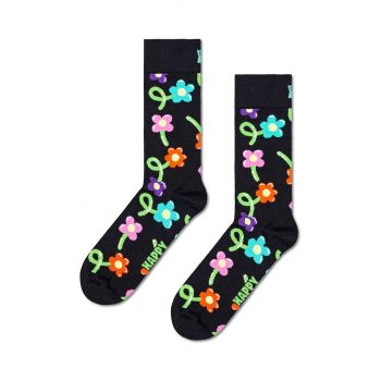 Happy Socks sosete Balloon Flower Sock culoarea negru, P001556