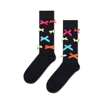 Happy Socks sosete Bowmania femei, culoarea negru, P001881