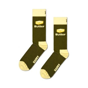 Happy Socks sosete Butter Sock culoarea verde, P001580