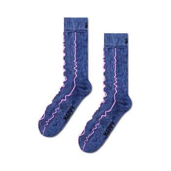 Happy Socks sosete Denim Sock culoarea albastru marin, P001299