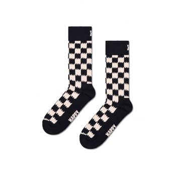 Happy Socks sosete Dizzy Check Sock culoarea negru, P001557