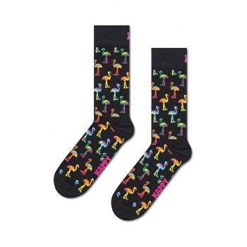 Happy Socks sosete Flamingo Sock culoarea negru, FMN01-9300