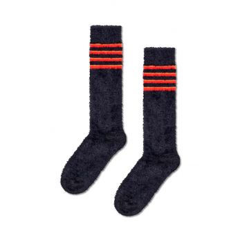 Happy Socks sosete Fluffy Slouch Sock culoarea negru, P001322