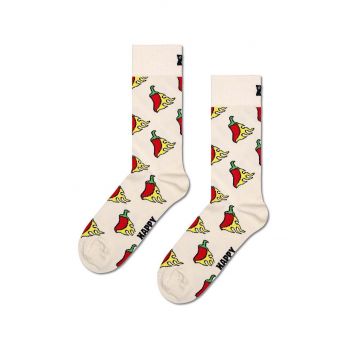 Happy Socks sosete Hot Chili Sock culoarea alb, P001867