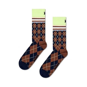 Happy Socks sosete Mixed Argyle Sock culoarea maro, P001620