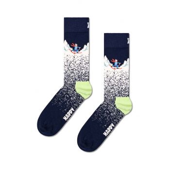 Happy Socks sosete Snowy Night Sock culoarea albastru marin, P001510