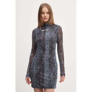 Karl Lagerfeld Jeans rochie culoarea gri, mini, mulata, 246J1303