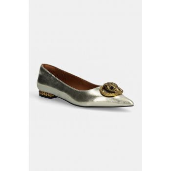 Kurt Geiger London balerini Chelsea Point Flat culoarea auriu, 3418561109