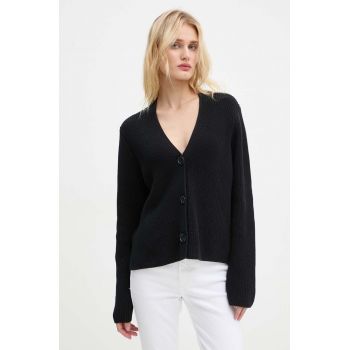 Marc O'Polo cardigan din bumbac culoarea negru, călduros, 408605961069