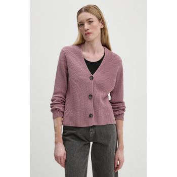 Marc O'Polo cardigan din bumbac culoarea violet, călduros, 408605961069