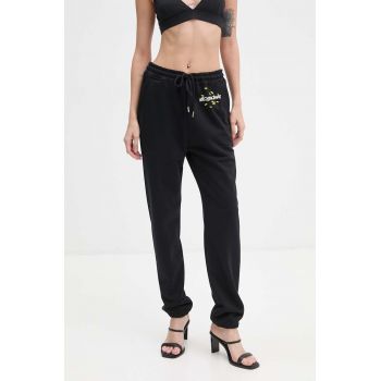 Moschino Jeans pantaloni de trening din bumbac culoarea negru, J0319 8732