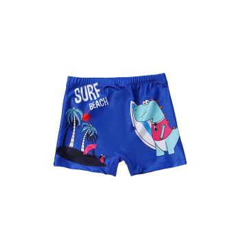 Pantaloni de baie pentru baieti - tematica sporturi de vara - model dino cool surf beach - EFAYN