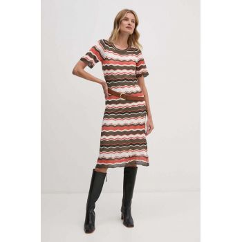 Pepe Jeans rochie HAVEN DRESS midi, evazati, PL953590