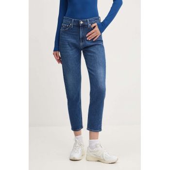 Tommy Jeans jeansi femei, culoarea albastru marin, DW0DW19241