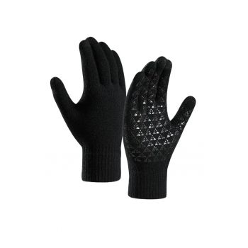 Manusi - model cu degete touch screen - tematica easy winter tech gloves - non – slip pe toata palma - unisex - EFAYN