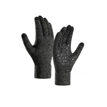 Manusi - model cu degete touch screen - tematica easy winter tech gloves - non – slip pe toata palma - unisex - EFAYN