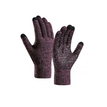 Manusi - model cu degete touch screen - tematica easy winter tech gloves - non – slip pe toata palma - unisex - EFAYN