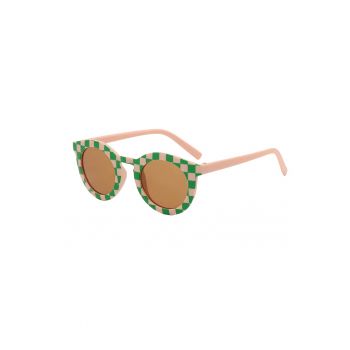 Ochelari de soare pentru copii - unisex - model vintage - rama cu imprimeu - tematica fashion summer - EFAYN