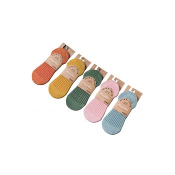 Sosete dama - set 5 perechi - model comod - delicat si colorat - tematica stay cozy - non – slip - EFAYN