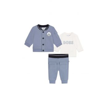 BOSS compleu bebe culoarea gri, J51067