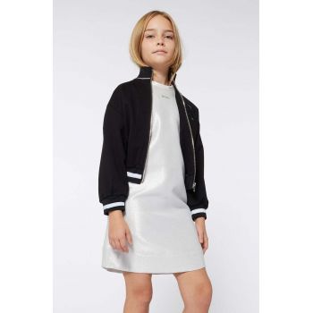 BOSS geaca bomber pentru copii culoarea negru, J51092