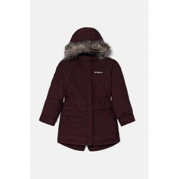 Columbia parka pentru copii Nordic Strider culoarea bordo, 2090241