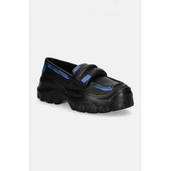 Desigual mocasini CHUNKY femei, culoarea negru, cu platforma, 24WSKL01 2000