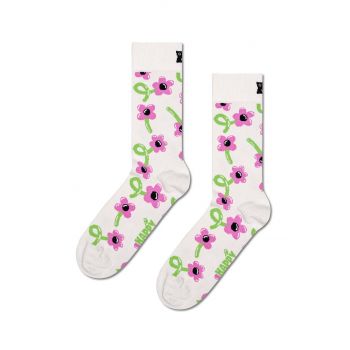 Happy Socks sosete Balloon Flower Sock culoarea alb, P001555