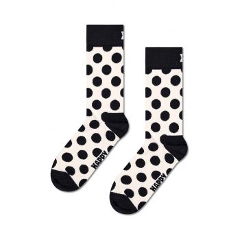 Happy Socks sosete Big Dot Sock culoarea alb, P001587