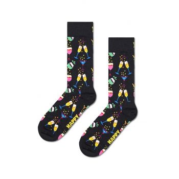 Happy Socks sosete Cheers Sock culoarea negru, SCHR01-9300