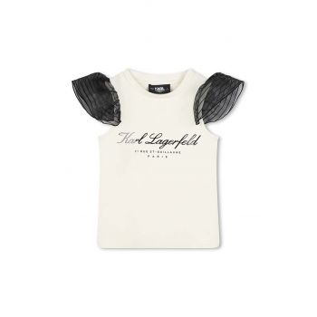 Karl Lagerfeld tricou copii culoarea bej, Z30299